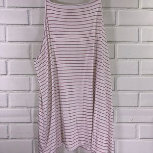 White tank top with red stripes